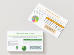 Karty z ekologicznymi danymi statystycznymi. Zestawy danych. Zużycie wody, emisja CO2, powierzchnia lasów w Polsce.