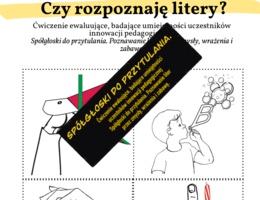 Scenariusz zajęć. Czy rozpoznajesz litery? Ewaluacja innowacji.