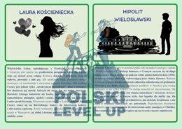 Fiszki z 30 postaciami z lektur dwudziestolecia_Polski Level Up