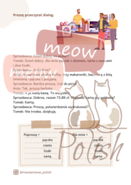 W cukierni - ćwiczenia komunikacyjne nie tylko na tłusty czwartek - JPJO A0-B1