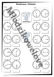 Matematyczne gry stolikowe-czas i zegar