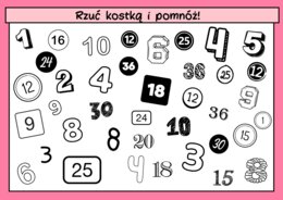 Rzuć, pomnóż i zaznacz! – gra matematyczna z mnożeniem