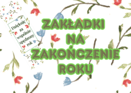 Zakładki na zakończenie roku, dwustronne, podziękowanie