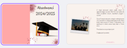 Kartka dla absolwentów - zakończenie/koniec roku szkolnego