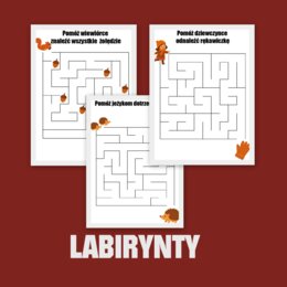 Jesienne karty pracy - przedszkole 21 x pdf i jpg