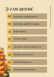 E-BOOK JESIENNA SENSORYKA - DOŚWIADCZENIA SENSORYCZNE - AKTYWNOŚCI - PROPOZYCJE ZABAW SENSORYCZNYCH