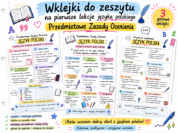 📖✒️ Przedmiotowe Zasady Oceniania – język polski | wklejki do zeszytu i materiały do sali