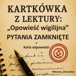 📗 Kartkówka + karta odpowiedzi – „Opowieść wigilijna”: sprawdź, czy znasz lekturę!