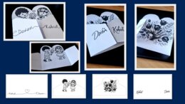 Dwie laurki na walentynki, dzień kobiet, kolorowanka