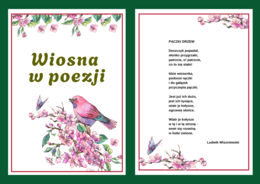 WIOSNA W POEZJI – biblioteka – świetlica – WIERSZE – GAZETKA – wersja 3