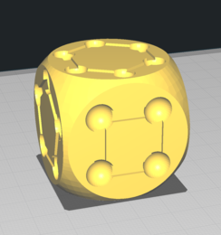 Klasa 7 i 8. Chemia i informatyka. Chemiczne pionki i kostka do gry – druk 3D