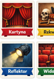 Teatr - zestaw. Fiszki oraz kreatywna gra