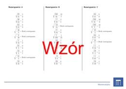 Pierwiastek kwadratowy ułamków dodatnich i ujemnych | matematyka | 26 kolumn