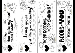 Walentynkowe zakładki do książek  - DARMOWE