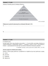 Zadania maturalne z WOSU - Człowiek i społeczeństwo