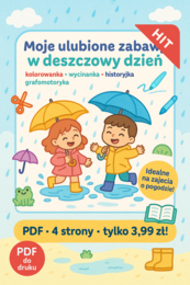 Karta Pracy: "Moje ulubione zabawy w deszczowy dzień"