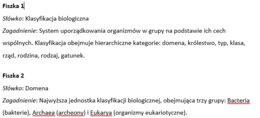 Fiszki- różnorodność życia (klasyfikacja organizmów, bakterie, wirus, protisty)