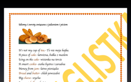 Idiomy i zwroty związane z jedzeniem i piciem- lista z tłumaczeniem na j. polski