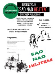 Sąd nad Hejtem - scenariusz przedstawienia, inscenizacji