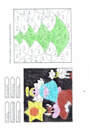 Świąteczna kolorowanka- dodawanie i odejmowanie w zakresie 10