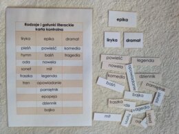 Rodzaje i gatunki literackie - dopasowanie