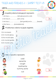 Tiger and friends 2 unit 5 KARTKÓWKA