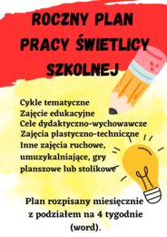 Plan pracy świetlicy szkolnej