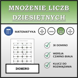 Domino - Mnożenie liczb dziesiętnych | matematyka