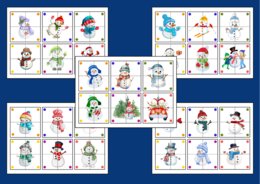 DZIEŃ BAŁWANA – Dzień Bałwanka - ZIMA – puzzle – układanka- układanki – biblioteka – świetlica – przedszkole – 30 wersji