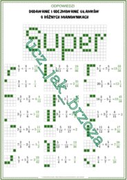 Dodawanie i odejmowanie ułamków zwykłych o różnych mianownikach, karta pracy, kodowanie, klasa 5