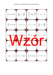 Domino - Dodawanie liczb wymiernych | matematyka