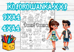 Dzień Dziecka - Kolorowanka XXL