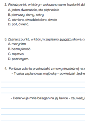 Kartkówka E8 - motywy literackie 3, gramatyka, interpunkcja, mowa zależna i mowa niezależna