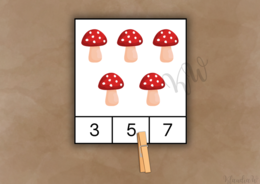 Jesienna zabawa klamerkowa - liczenie do 10