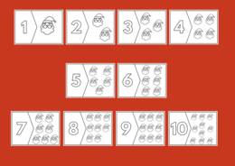 MIKOŁAJKOWE LICZENIE – Mikołajki - Boże Narodzenie - puzzle – układanka- układanki – biblioteka – świetlica – przedszkole – 2 wersje