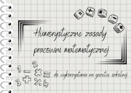 Humorystyczne zasady pracowni matematycznej - GAZETKA KLASOWA