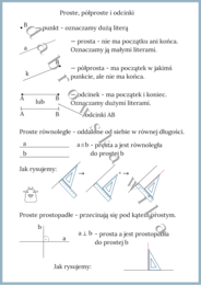 Proste, półproste i odcinki - notatka
