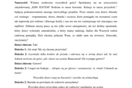 „Tak zaczęła się moja historia!”  PROJEKT, wyjątkowy scenariusz z okazji DNIA RODZINY