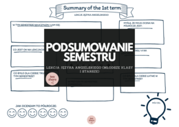 podsumowanie semestru - lekcje języka angielskiego