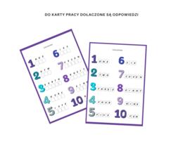 Number Advenure 1-10 - zestaw do nauki liczb 1-10 po angielsku, czytanie, pisanie, dodawanie i odejmowane w zakresie 10, karty pracy, karty obrazkowe, karty wyrazowe , numbers,