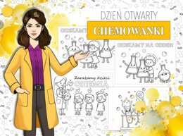 Chemowanki. Chemiczne kolorowanki dla maluchów. Idealne na Dzień Otwarty / Festyn szkolny. Zastępstwo. Pani Atomówka KIDS.