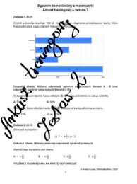 Egzamin ósmoklasisty z matematyki. Arkusz treningowy - zestaw 2.