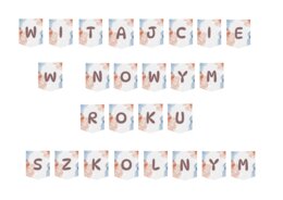 Girlanda, baner "WITAJCIE W NOWYM ROKU SZKOLNYM"