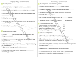 Trójkąty, i kąty i czworokąty - podsumowanie informacji