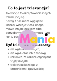 Pakiet o Tolerancji/ Dzień Osob z Niepełnosprawnością