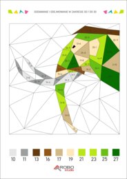 Kolorowanka matematyczna, MAMUT, dodawanie i odejmowanie od 1 do 30, dzień dinozaura, prehistoria, matematyka i sztuka.