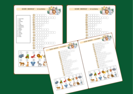 DZIEŃ ZWIERZĄT - KRZYŻÓWKA obrazkowa – ćwiczenia redakcyjne – ortografia - biblioteka