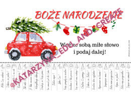 Boże Narodzenie – karteczki z miłymi słowami