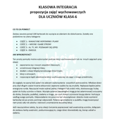 KLASOWA INTEGRACJA- ZESTAW ZDAŃ DO DOKOŃCZENIA
