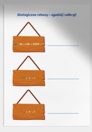 Karty pracy. Krzyżówki. Rebusy. Zagadki ekologiczne.